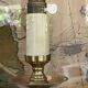 Vintage baluster lamp in golden brass 51cm