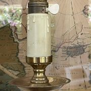 Lampe balustre vintage en laiton doré 51cm
