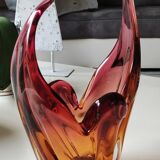 Empty pocket/Cutting/Centerpiece Murano, in blown Art glass. Floral shape/tulip