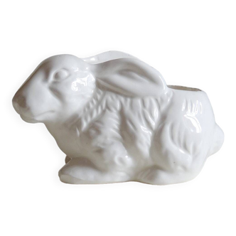 Small earthenware rabbit pot holder