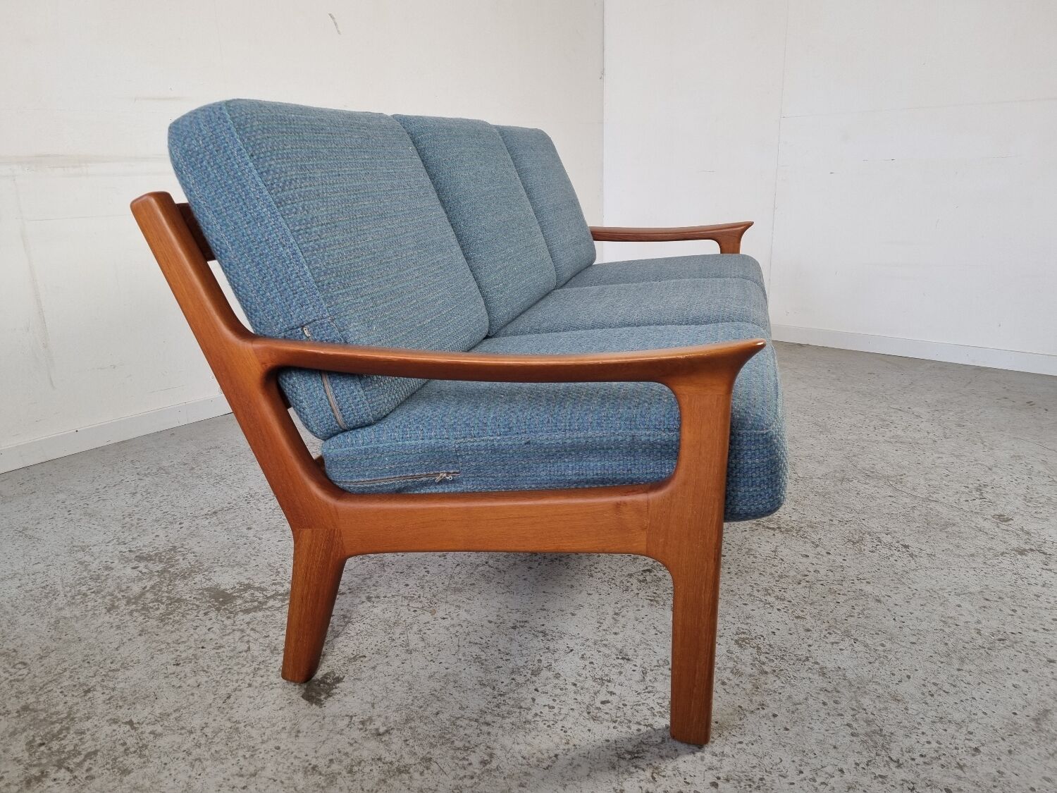3-seater teak Scandinavian sofa by Juul Kristensen, Denmark 1970s