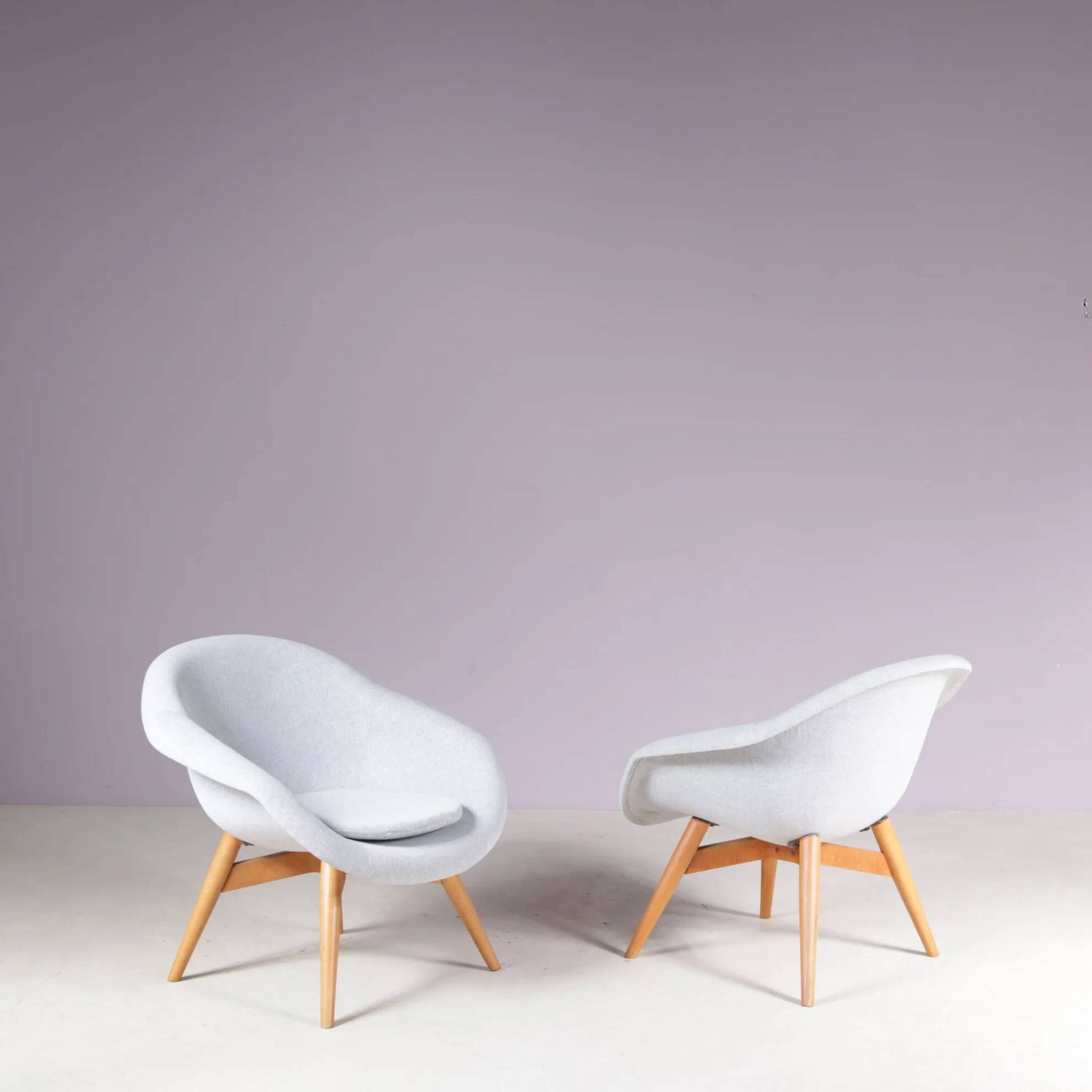 1950s set of 2 easy chairs by Frantisek Jirak, Czech
