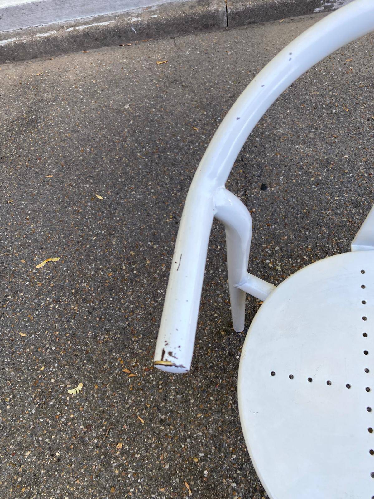 Vintage IKEA Maxmo Armchair 80s White Metal Design