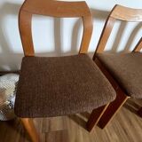 4 brown chairs