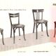 Set de 4 chaises Baumann 1955, cuisine - bistrot, assises linoléum