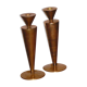 Pair of bronze/brass modernist candlesticks
