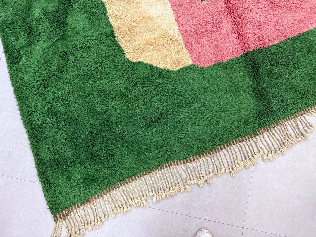 Custom green Moroccan rug 2.5/1.6