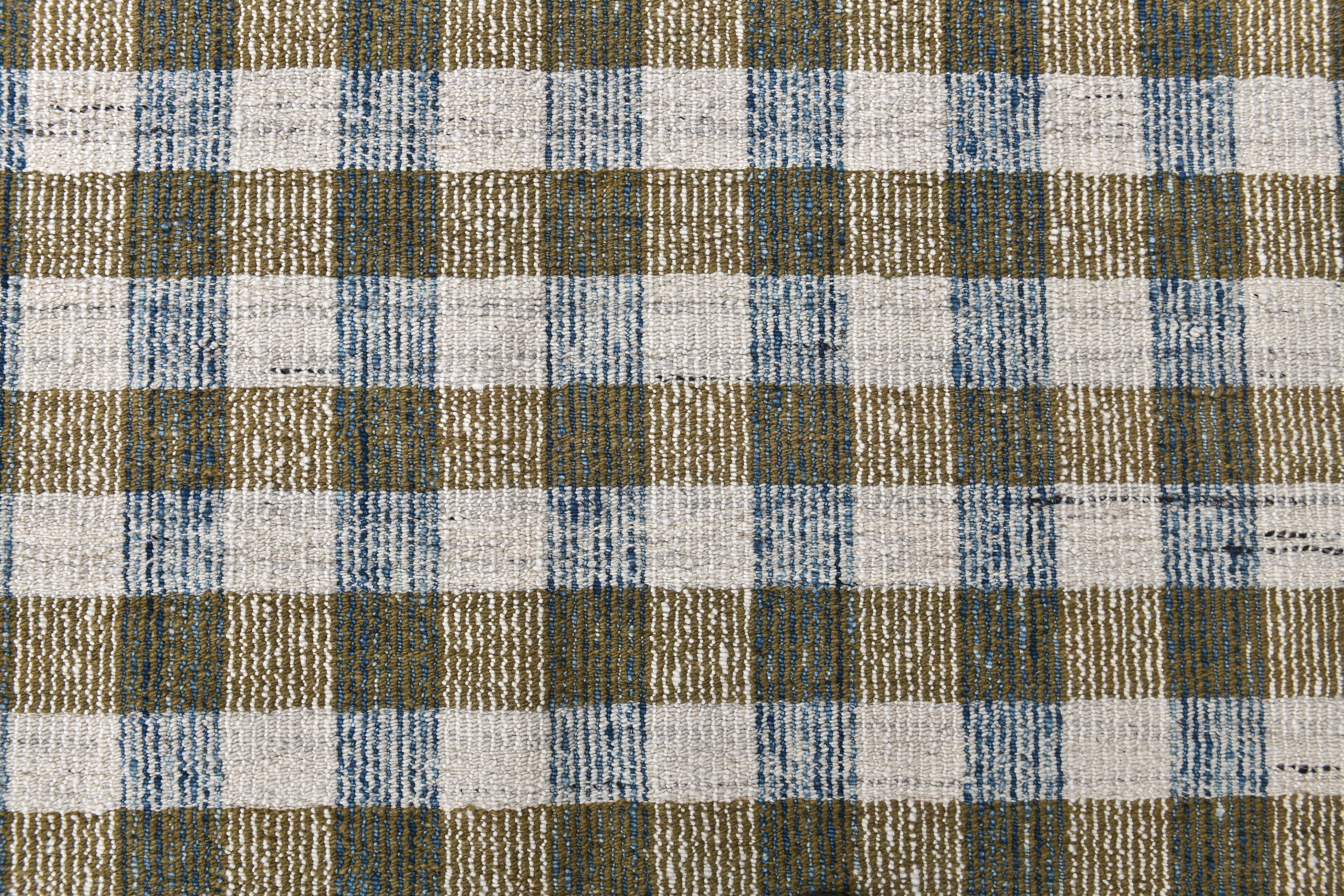 290x190 cm indigo blue mustard kilim carpet, wool made kilim rug.