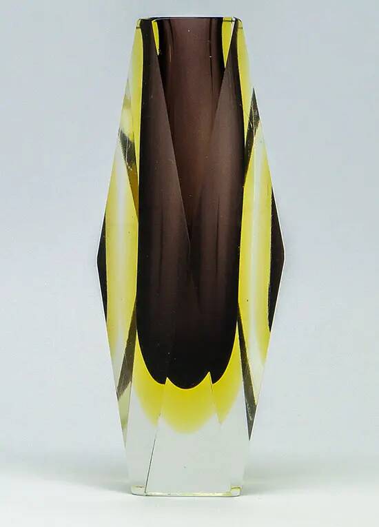 Sommerso vase, mid-century modern, glass, Italy, 1950s