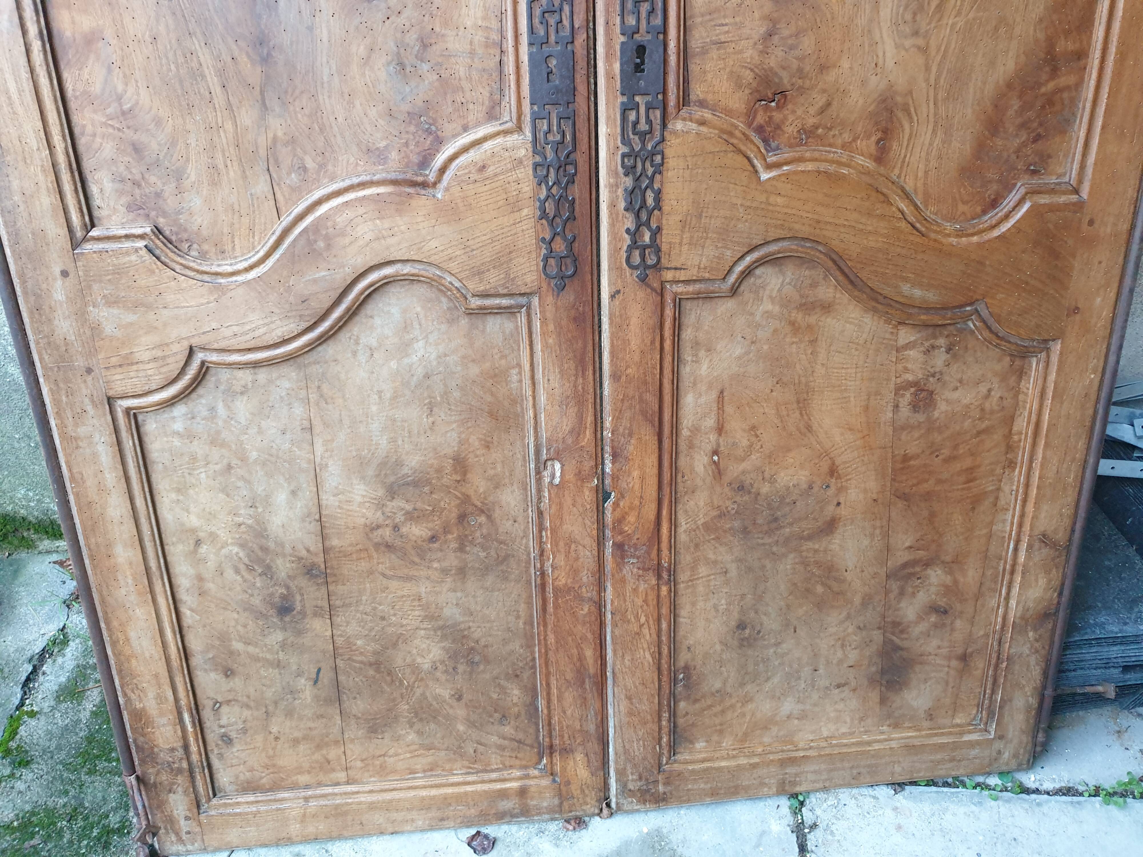 Double antique closet doors