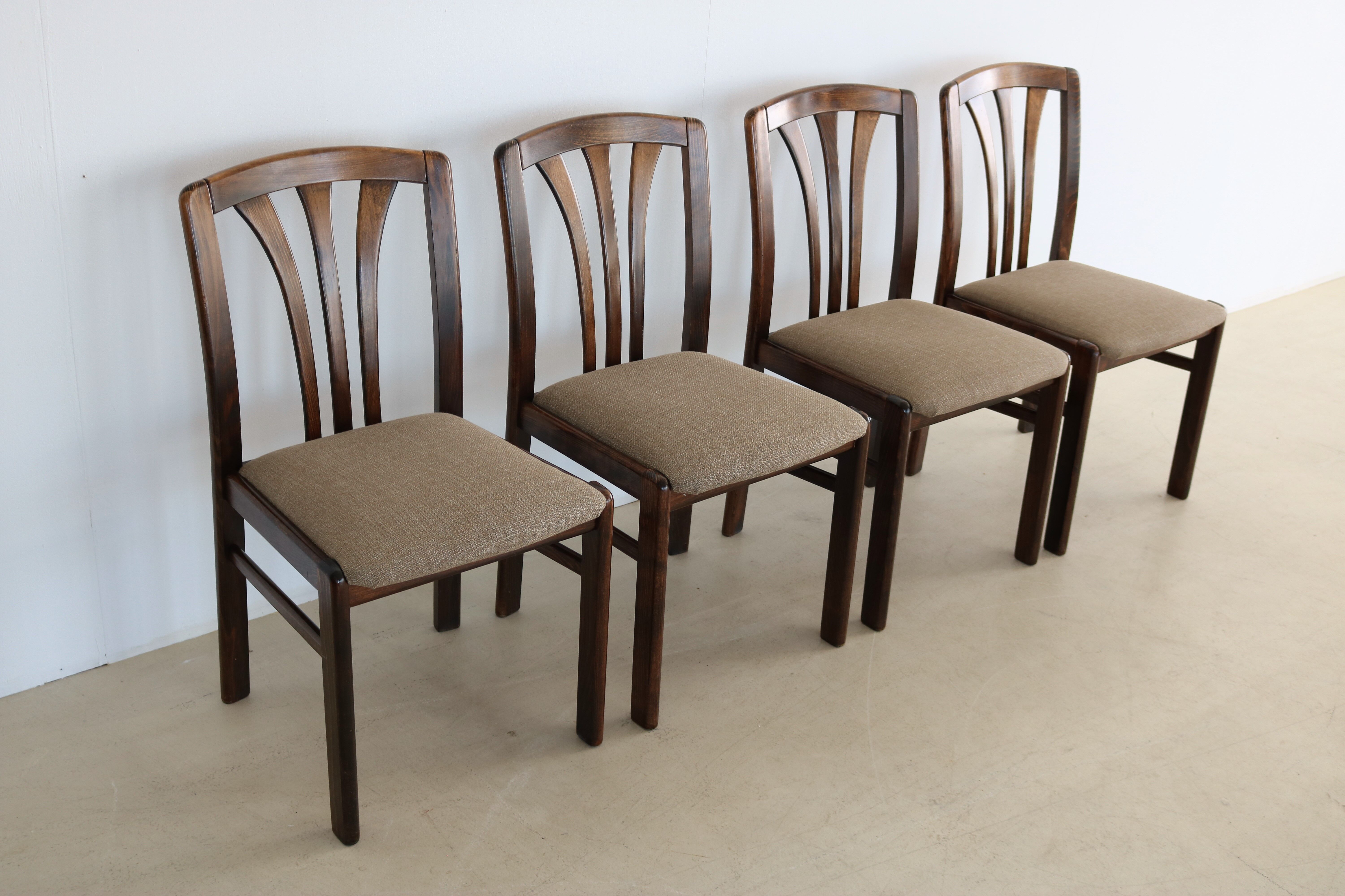 Ensemble vintage de 4 chaises de salle à manger