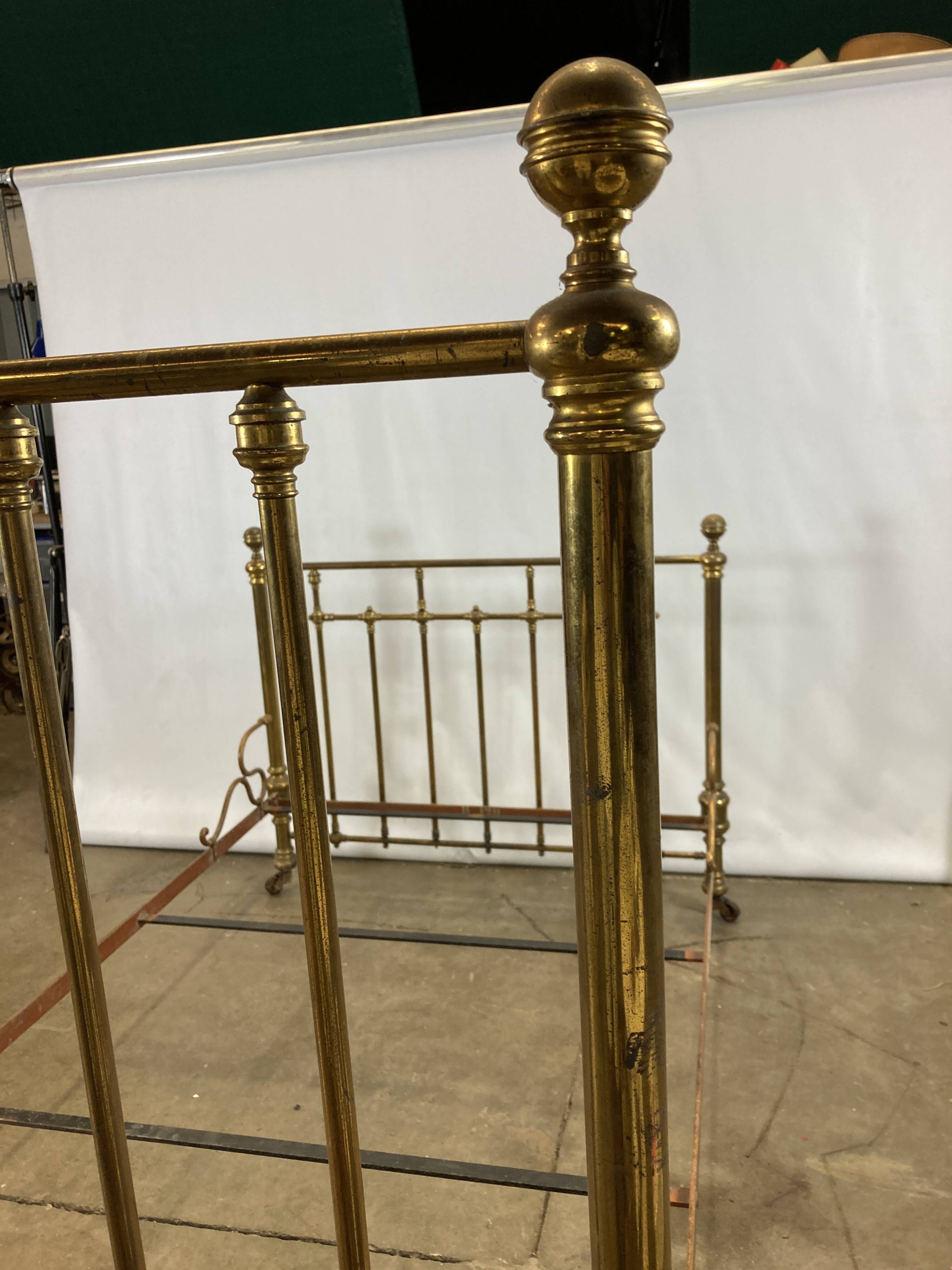 Vintage gold metal bed frame
