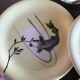 6 fish-decorated plates
