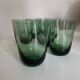 Set de 7 verres gobelets XXL en verre vert 1960