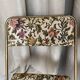 Lafuma folding chairs "Chantazur" floral upholstery from the 1960s.