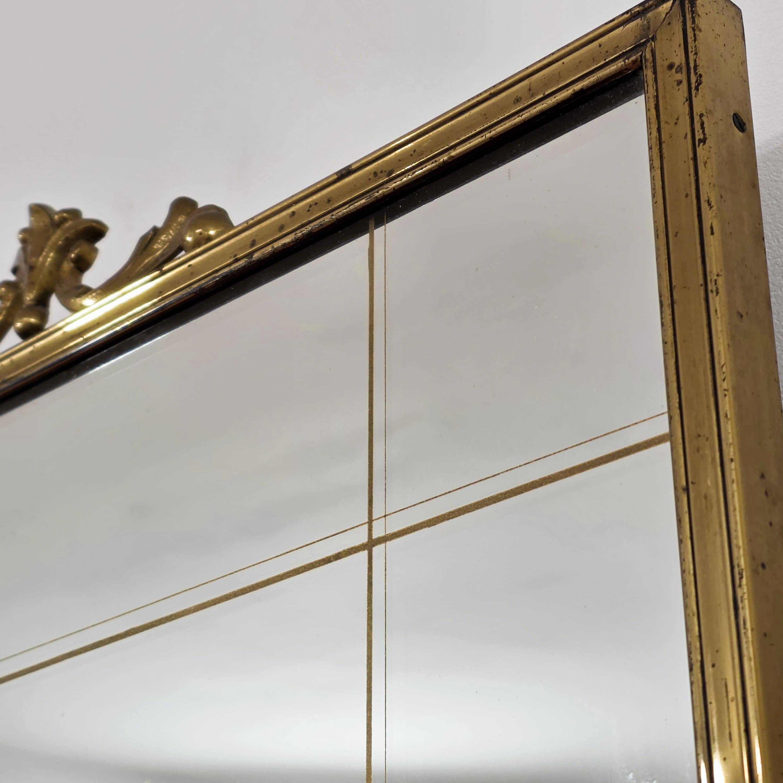 Vintage mirror signed Création Atelier J.A Paris – Registered model, silvering