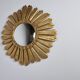 Large vintage golden sunburst mirror 1960s 63cm