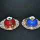 Set of 2 vintage kitsch cups in German porcelain RWK