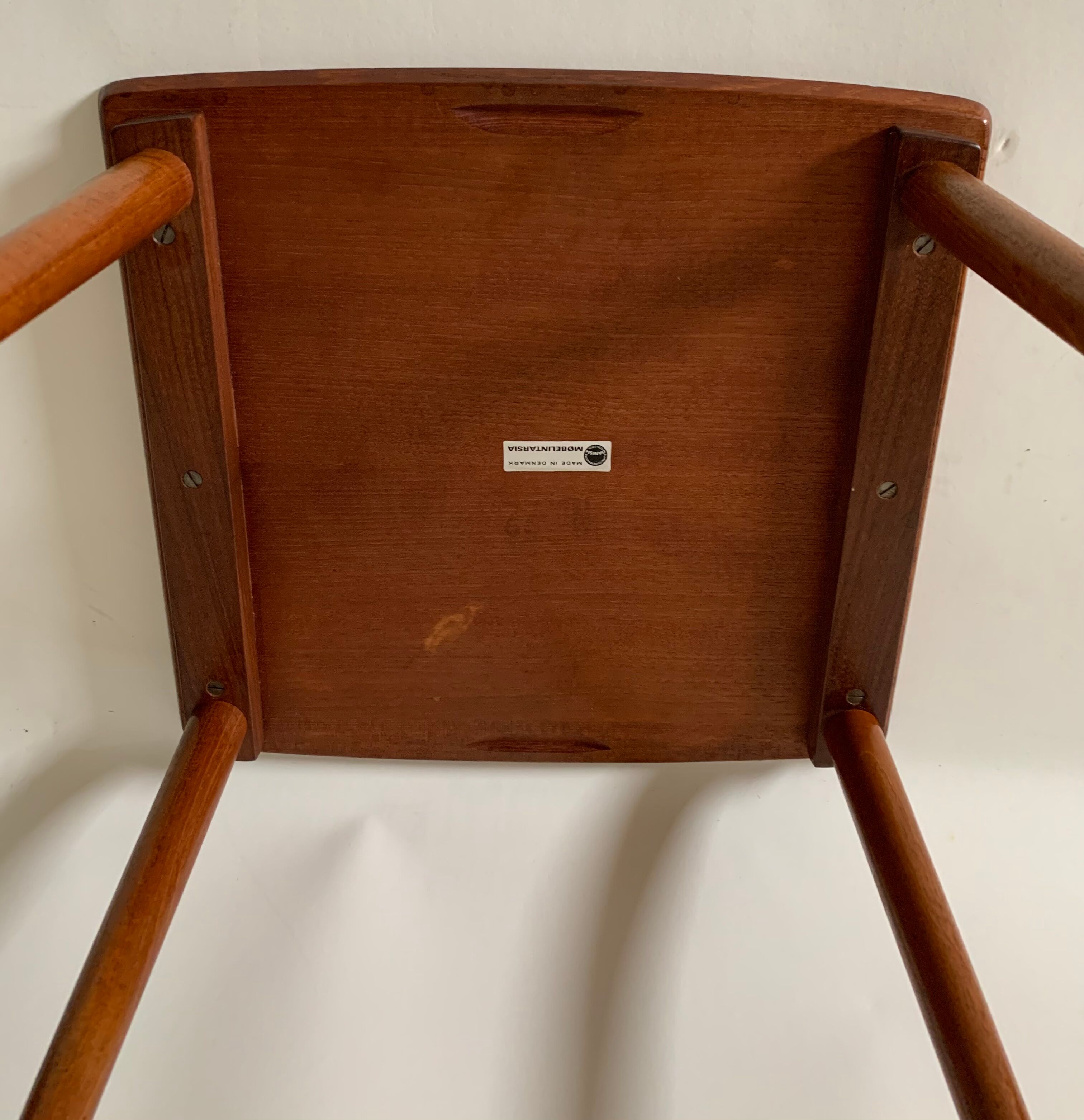 Scandinavian side table in teak Mobelintarsia