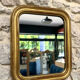Louis-Philippe mirror gilded with gold leaf 37.5/31.5cm mercury glass