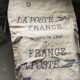 Burlap postal bag '' la poste ''
