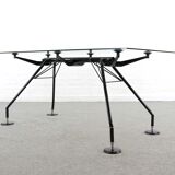 Nomos table-desk in black by Norman Foster 1986 for Tecno, Italy