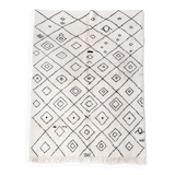 Berber carpet Beni Ouarain with black diamonds 296x187cm
