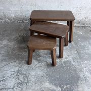 Nest of oak tables – set of 3