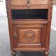 Solid oak and marble bedside tables