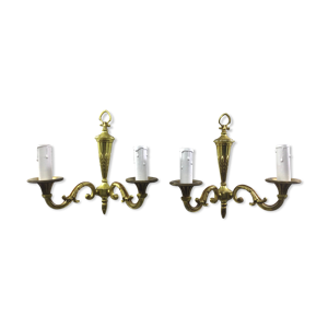 Paire d'applique en bronze