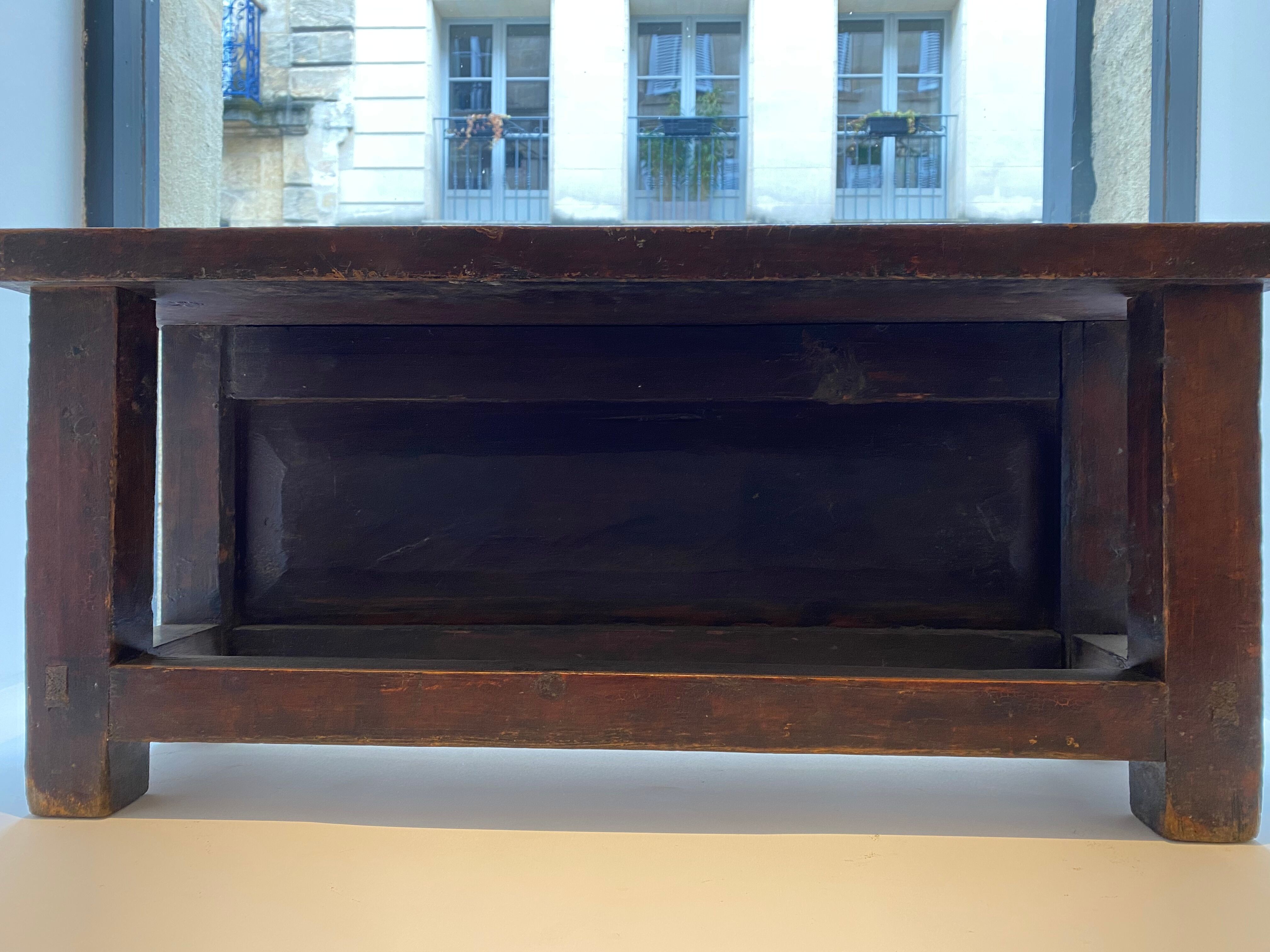 Tibetan bench with floral decoration -XIXEme