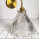 Grande applique en verre holophane et laiton