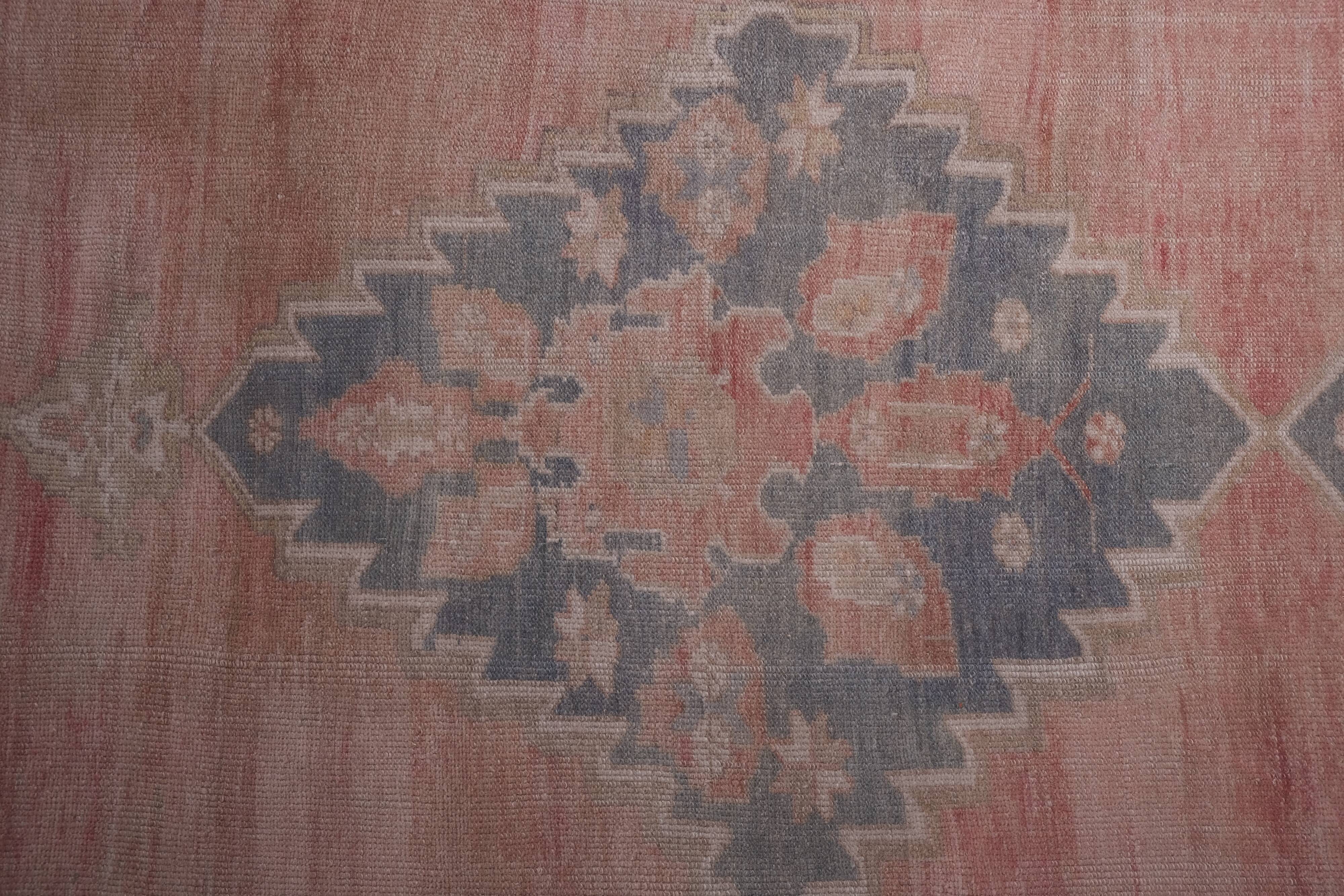 Vintage Turkish rug from Oushak, hand-woven 95x745 cm