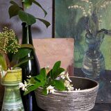 Modernist ceramic pot cover 50s