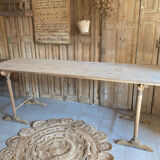 Farmhouse table on trestles