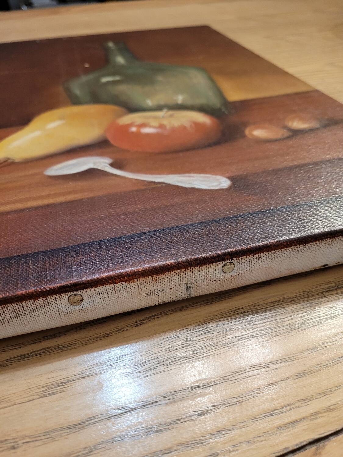 Still life painting - oil on canvas - Signed Ankie Rialland