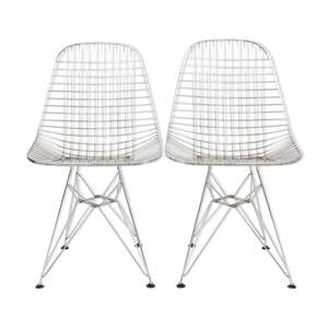 Paire de chaises wire