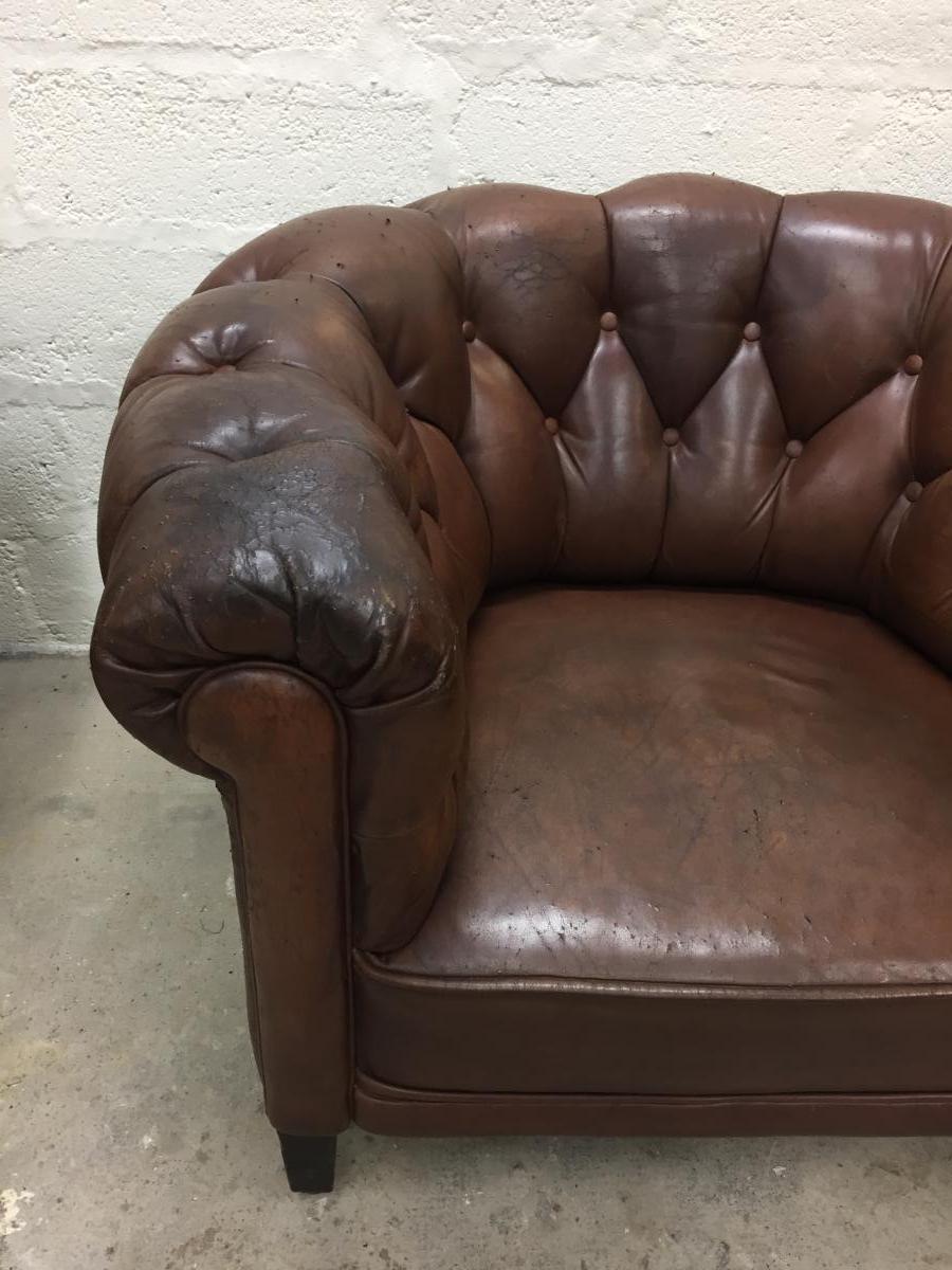 Paire de fauteuils cuir