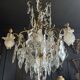 19th Century Cage Chandelier in Crystal and Gilded Bronze (Good Quality)