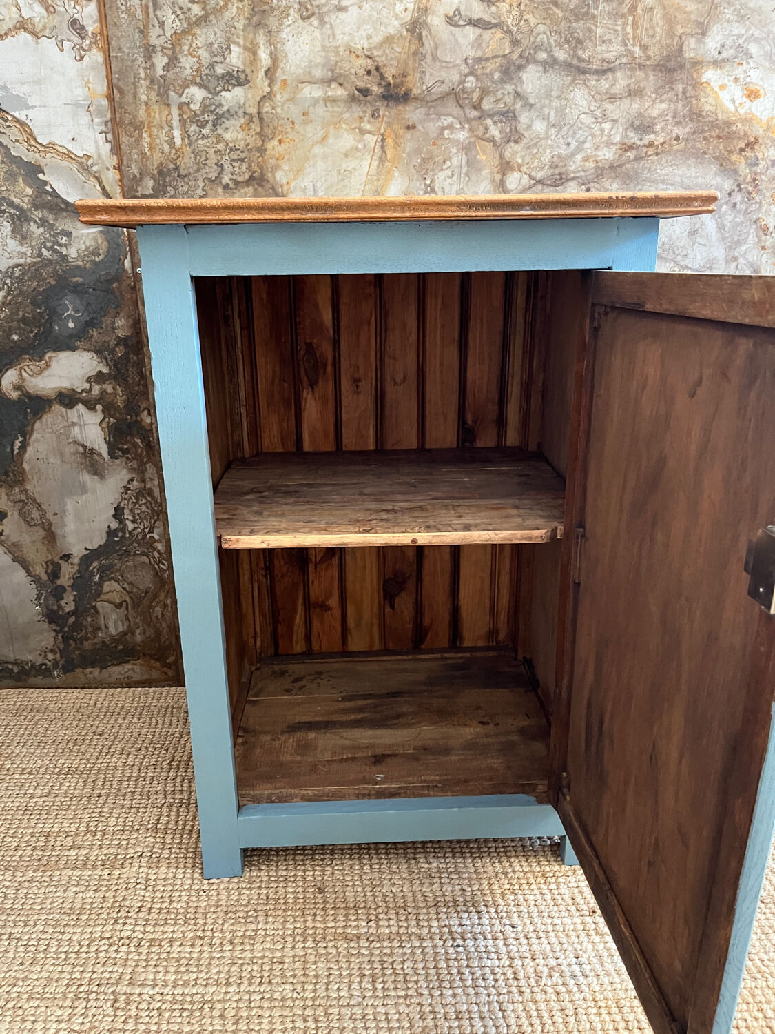 Buffet ancien bleu zingueur