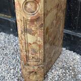 Louis XV style fireplace in marble Brèche D'alep