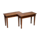 Pair of console tables David Linley 1993 walnut burr