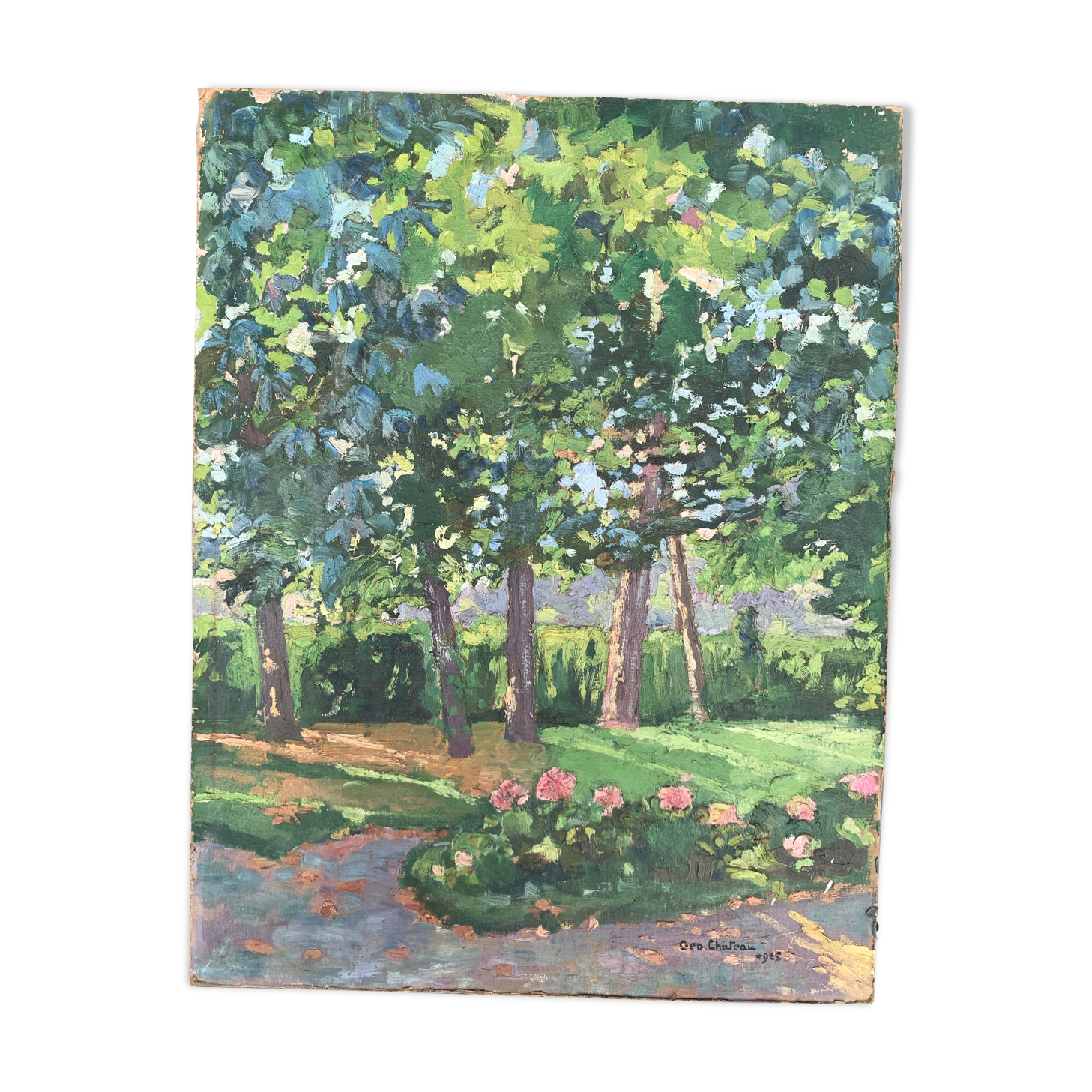Oil on cardboard by Georges Chateau 1925