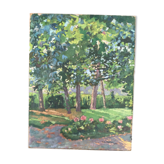 Oil on cardboard by Georges Chateau 1925