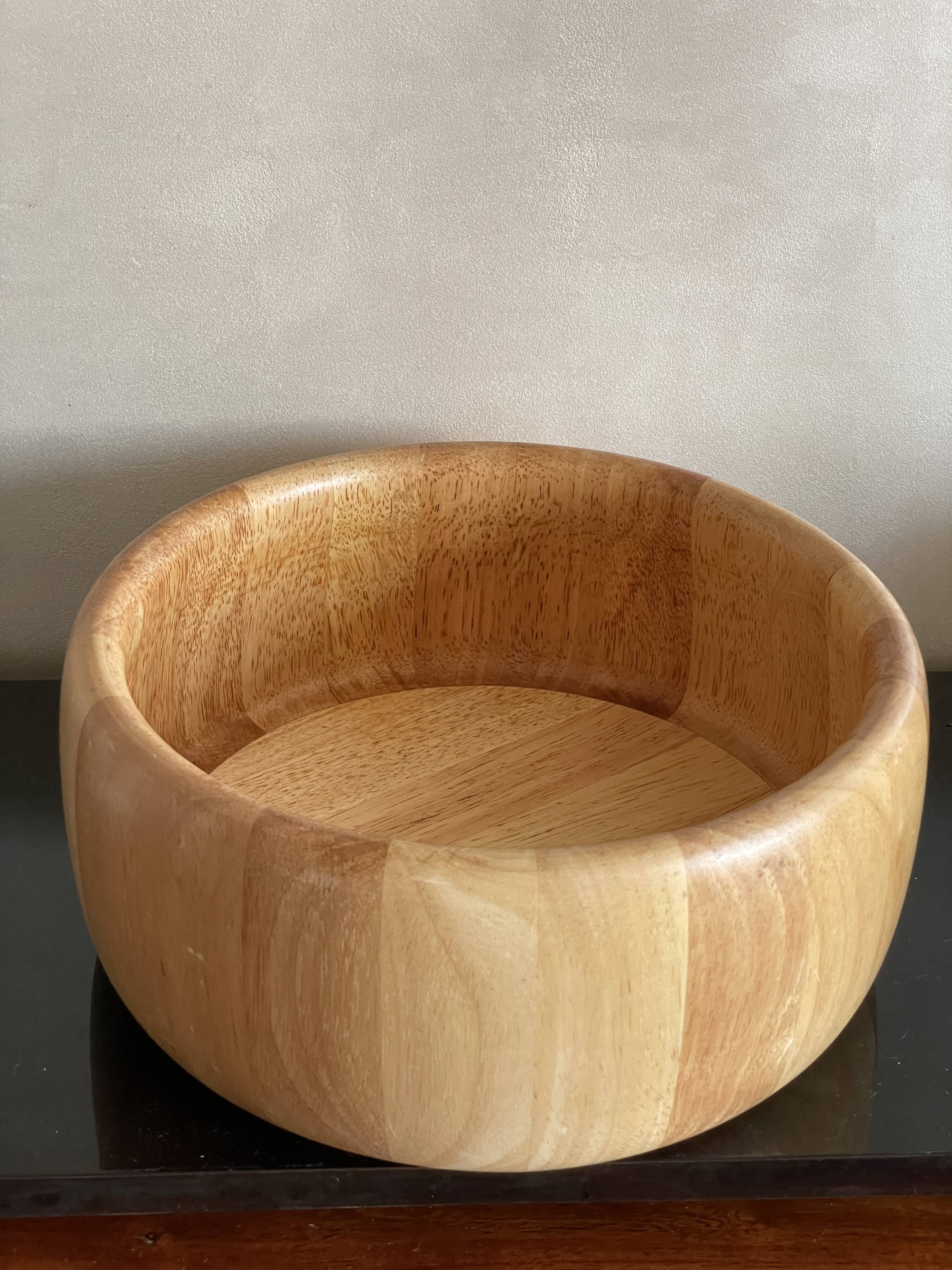 Fruit bowl in wood Rubber of Brazil