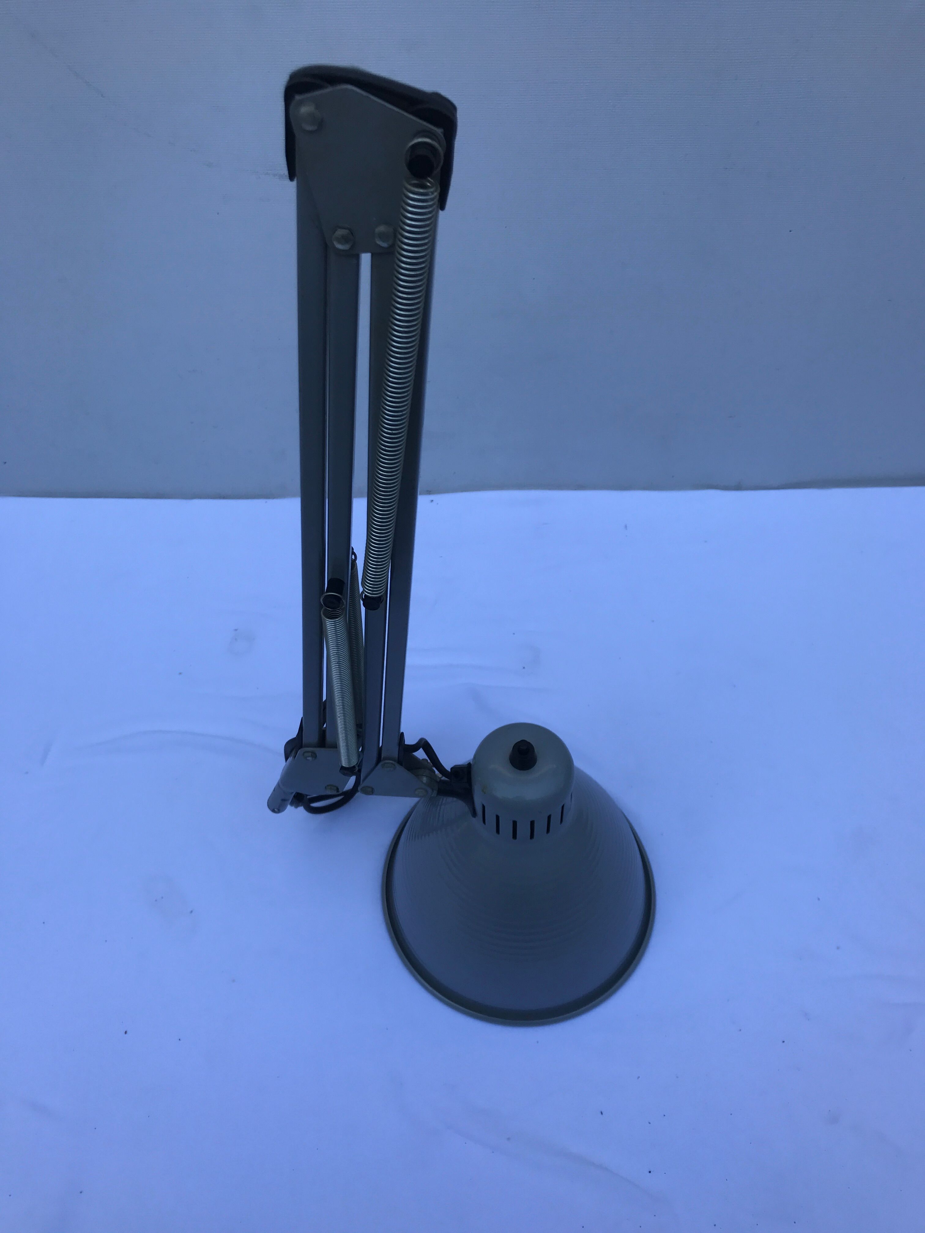 Architect articulated metal globe gray vintage 50s loft desk lamp