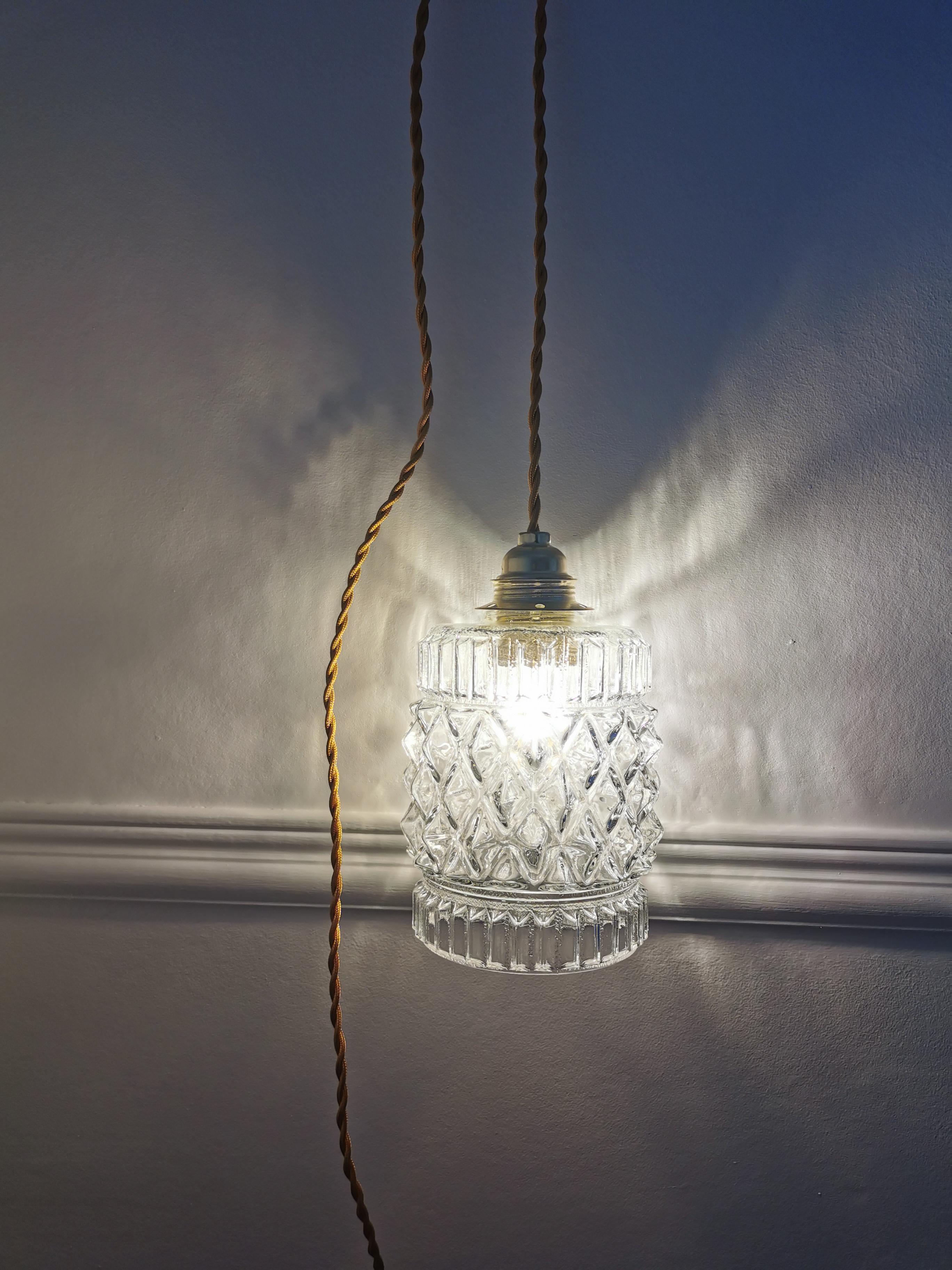 Glass hanging lamp