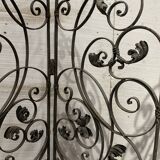 20th century wrought iron four-leaf partition