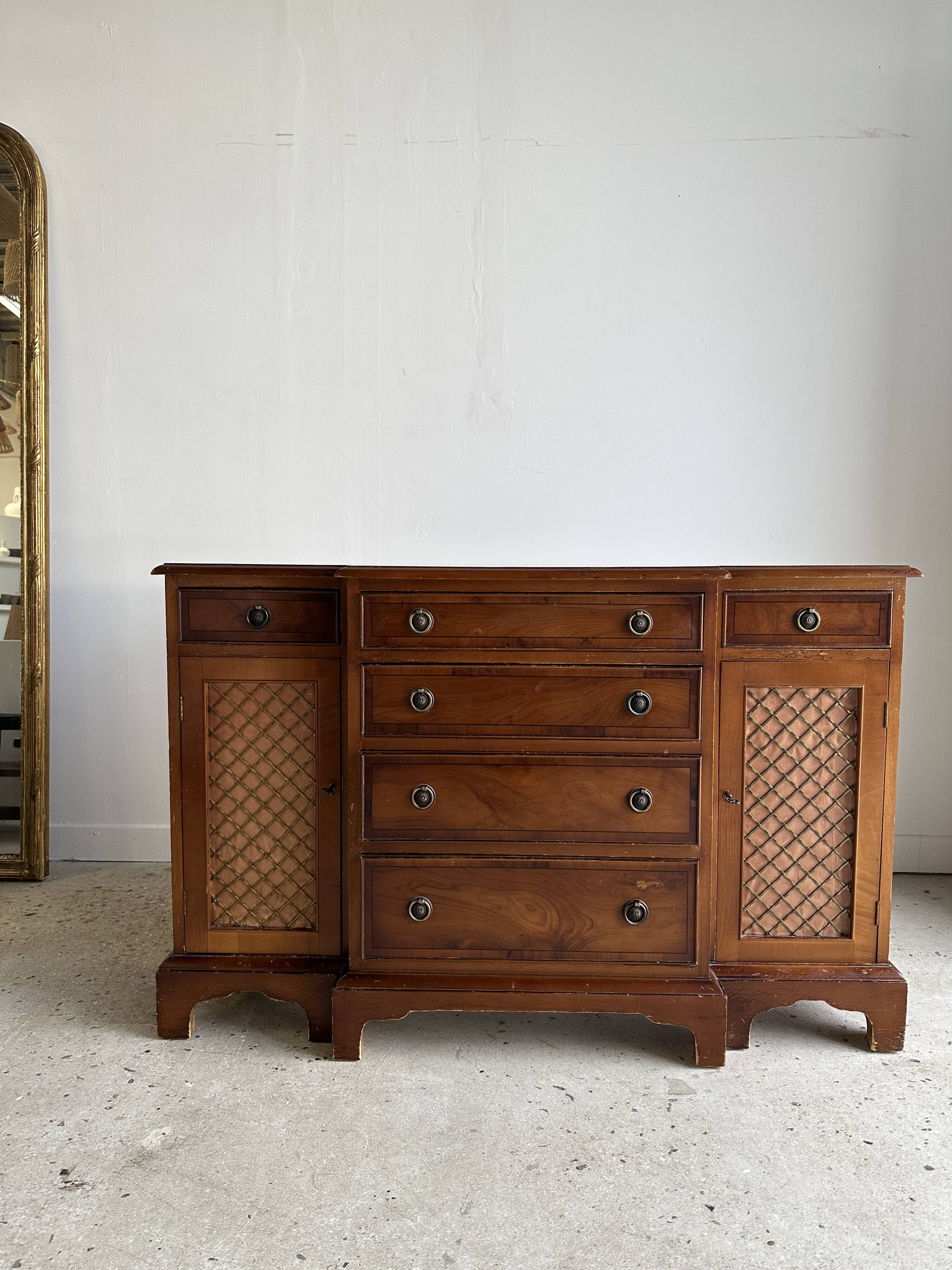 Chiffonier, small 19th century storage unit 1m12 x 74 x 35