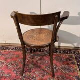 Fischel office chair in curved wood